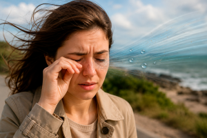 Por que seus olhos ficam mais sensíveis ao vento?